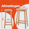 Alterego Mini Dumas - Barkruk - Zwart Hout - 41x32x66cm