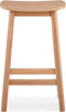 Alterego Mini Dumas - Barkruk - Zwart Hout - 41x32x66cm