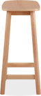 Alterego Mini Dumas - Barkruk - Zwart Hout - 41x32x66cm