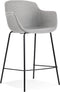 Alterego Mini Forti - Lichtgrijze Stoffen Barkruk - 59x54x97,5cm