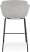 Alterego Mini Forti - Lichtgrijze Stoffen Barkruk - 59x54x97,5cm