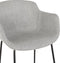 Alterego Mini Forti - Lichtgrijze Stoffen Barkruk - 59x54x97,5cm