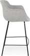 Alterego Mini Forti - Lichtgrijze Stoffen Barkruk - 59x54x97,5cm