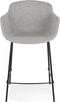 Alterego Mini Forti - Lichtgrijze Stoffen Barkruk - 59x54x97,5cm