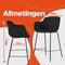 Alterego Mini Forti - Zwarte Stoffen Barkruk - 59x54x97,5cm