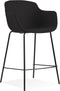 Alterego Mini Forti - Zwarte Stoffen Barkruk - 59x54x97,5cm