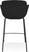 Alterego Mini Forti - Zwarte Stoffen Barkruk - 59x54x97,5cm