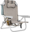 tectake® Strandstoel Coral - Opvouwbare Campingstoel - 5-voudig Verstelbare Rugleuning - Beige