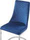 ALTOONA - Eetkamerstoel - Blauw - Fluweel