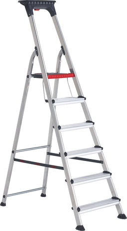 Altrex Double Decker 6 treeds - Huishoudtrap - Lichtgewicht aluminium - Werkhoogte 3.25m - Opberghoogte 2.09m
