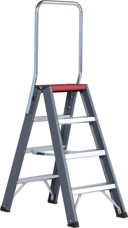 Altrex Falco FDO 4 Dubbele trap - Aluminium met coating - 2 x 4 treden - max. werkhoogte 2.95 m.