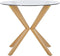 ALTURA - Ronde eettafel - Lichte houtkleur - 90 cm - Veiligheidsglas