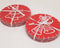Vilten onderzetter kerstmis 2 x set van 4 - 8 Stuks - Dia 10 cm - Glasonderzetter