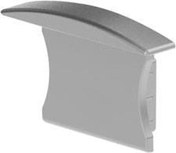 ALUMINIUM AFSLUITDOP VOOR ALUMINIUM-INBOUWPROFIEL VOOR LEDSTRIP SLIMLINE 15 mm - ZONDER KABELOPENING - ZILVER