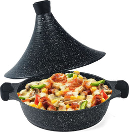 Aluminium tajine agadir- Matt Black geschikt ook voor Inductie