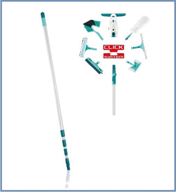 Aluminium telescoopsteel click systeem , lengte 145-400 cm