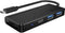 Icy Box IB-HUB1423CR-C3 - USB 3.0 HUB met Kaartenlezer - 2x USB-A 1x USB-C - Zwart