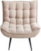 ALVESTA - Fauteuil - Beige - Bouclé