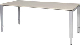 Verstelbaar Bureau - Domino 180x90 Eiken - alu frame