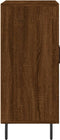 vidaXL - Dressoir - 90x34x80 - cm - bewerkt - hout - bruin - eikenkleur