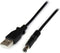 StarTech - 1m USB naar 5V DC Plug Type N Voedingskabel - USB A naar 5,5mm DC - Zwart