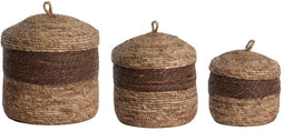 Light & Living Mand Kenmare - Naturel - Ø34cm - Set van 3 - Modern