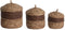 Light & Living Mand Kenmare - Naturel - Ø34cm - Set van 3 - Modern