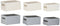 Basket spelset Home ESPRIT Grijs Crème 35 x 25 x 18 cm (3 Onderdelen) (2 Stuks)