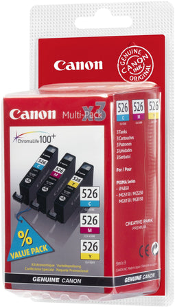Canon CLI-526 C/M/Y - Inktcartridge - Origineel - Cyaan Geel Magenta
