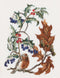 Thea Gouverneur - Borduurpakket met telpatroon - 914A - Voorgesorteerde DMC Garens - Roodborstje - Aida - 25 cm x 30 cm - DIY Kit