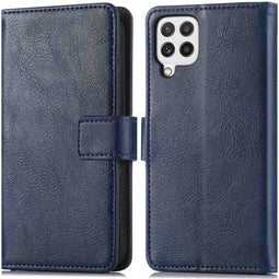 iMoshion Hoesje Geschikt voor Samsung Galaxy M22 / A22 (4G) Hoesje Met Pasjeshouder - iMoshion Luxe Bookcase - Donkerblauw