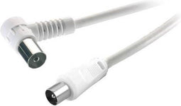 SpeaKa Professional SP-7870456 - Antenne Aansluitkabel 15 m 75 dB 90° haaks - Wit