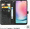 iMoshion Hoesje Geschikt voor Samsung Galaxy A25 / A24 Hoesje Met Pasjeshouder - iMoshion Mandala Bookcase - Zwart