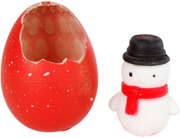 Groei-Ei Kerstman/Sneeuwpop, 6cm