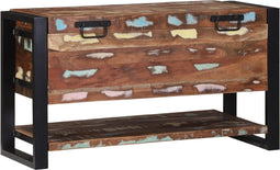 vidaXL - Opbergbak - Multikleur - 80x35x45 - cm - Massief - Gerecycled - Hout