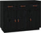 vidaXL - Dressoir - 100x40x75 - cm - massief - grenenhout - zwart