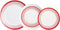 Serviesset Arcopal 5753400 Rood Wit Multicolour Glas 18 Onderdelen