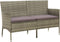 vidaXL - Tuinbank - 3-zits - met - kussen - poly - rattan - grijs