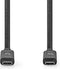 Nedis USB-C Kabel - USB 3.2 Gen 1 - 100 W - 5 Gbps - 2 m - Zwart