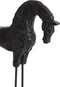 Light&living Ornament op voet 27x9x31 cm HORSE hout zwart
