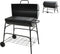 BBQ Houtskoolbarbecue - Cilinder - Op wielen - 39x100x100cm