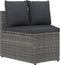 vidaXL - 2-delige - Loungeset - met - kussens - poly - rattan - grijs