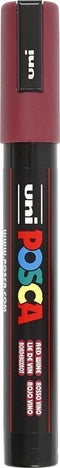 uni-ball Paint Marker op waterbasis Posca PC-5M wijnrood