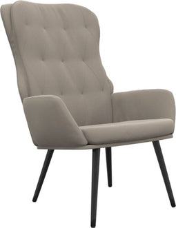 vidaXL Relaxstoel fluweel lichtgrijs