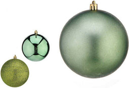 Kerstballen Ø 10 cm 6 Stuks Groen Plastic
