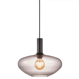 Nordlux Alton 35 - Hanglamp - Smoke glas en zwart metaal - Rond