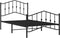 vidaXL - Bedframe - met - hoofd- - en - voeteneinde metaal - zwart - 100x190 - cm