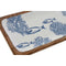 Set van trays Home ESPRIT Blauw Wit Natuurlijk Mediterrane 40 x 19 x 2,5 cm (2 Stuks)