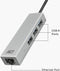 ACT AC7055 - 3-Poorts USB-C Hub - 3x USB-A en Gigabit Ethernet - Aluminium