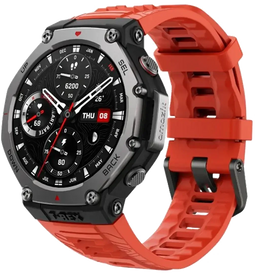 Amazfit T-Rex 3, Zwart (Rood)